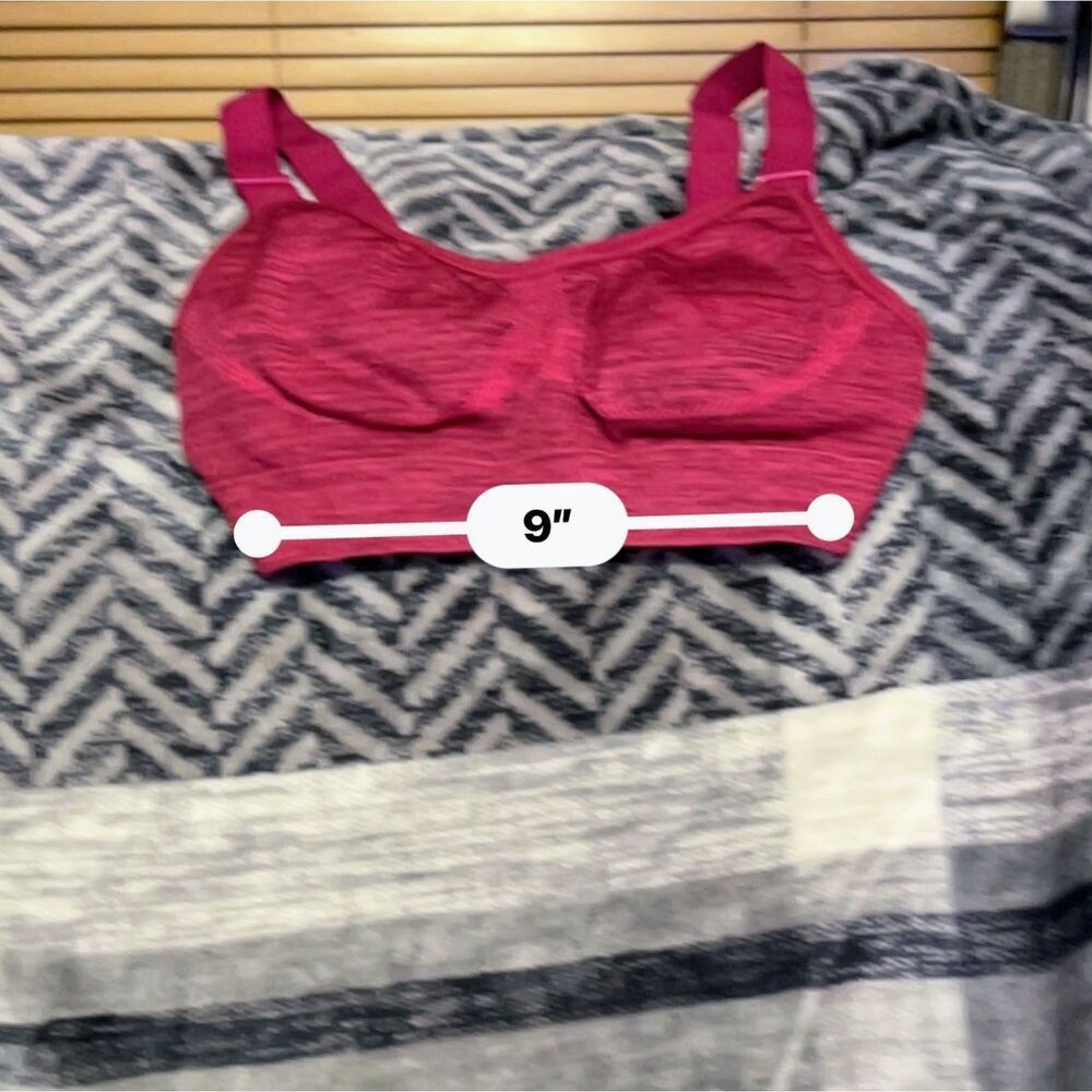 Spalding Pink Heathered Sports Bra M/M - Picture 7 of 7